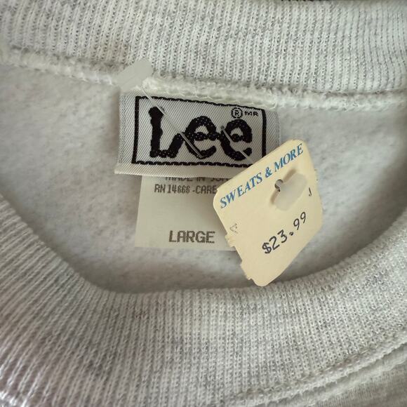 Vintage Deadstock Lee USSR Sweatshirt – Rare 80s Graphic Pullover – Sz L - Picture 4 of 6